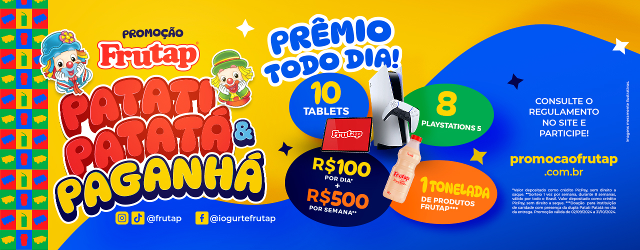 Peça de campanha infantil Frutap