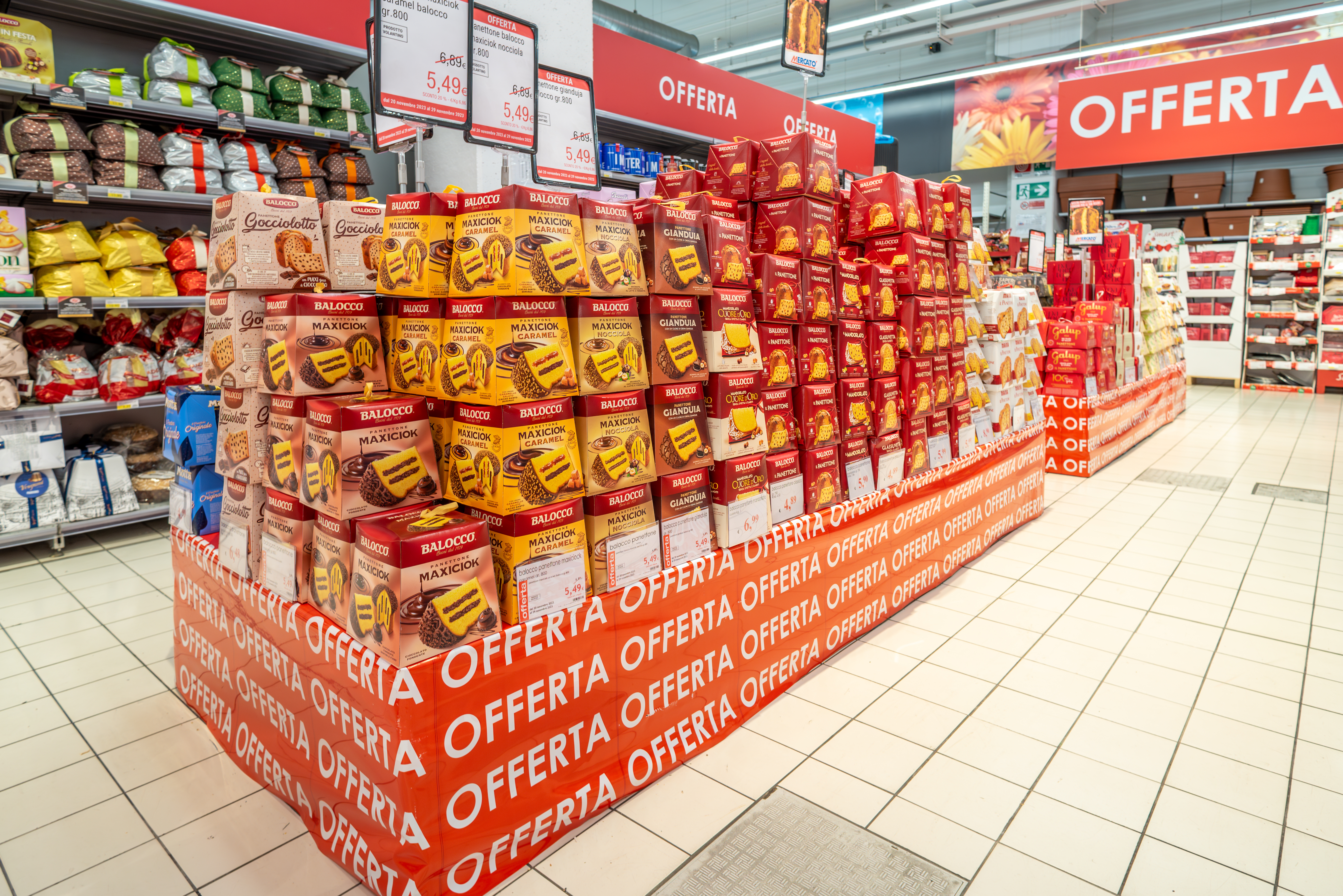 Panetones em Supermercado