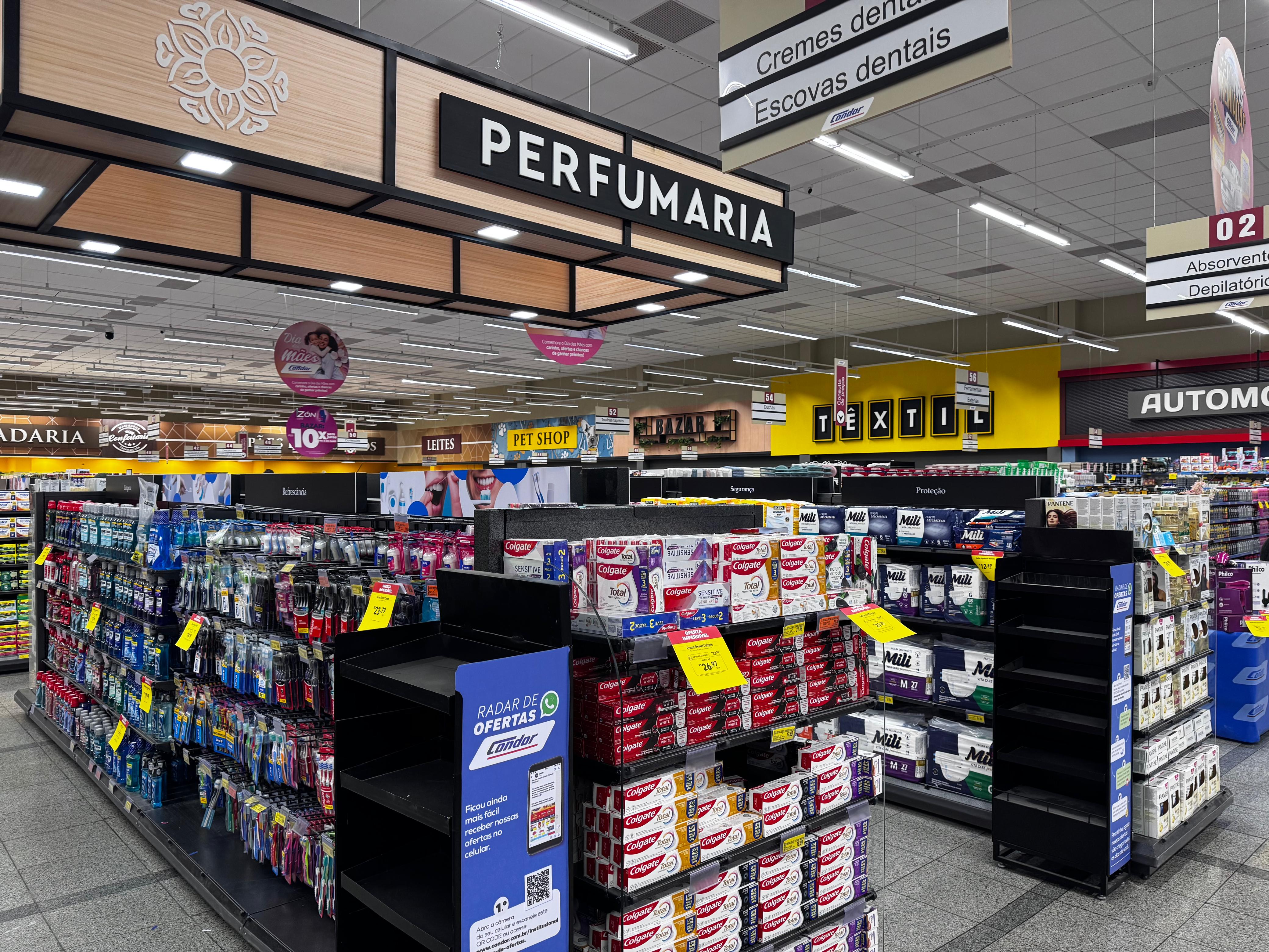 Perfumaria de unidade da Condor no Paraná, pertencente ao Grupo Zonta.