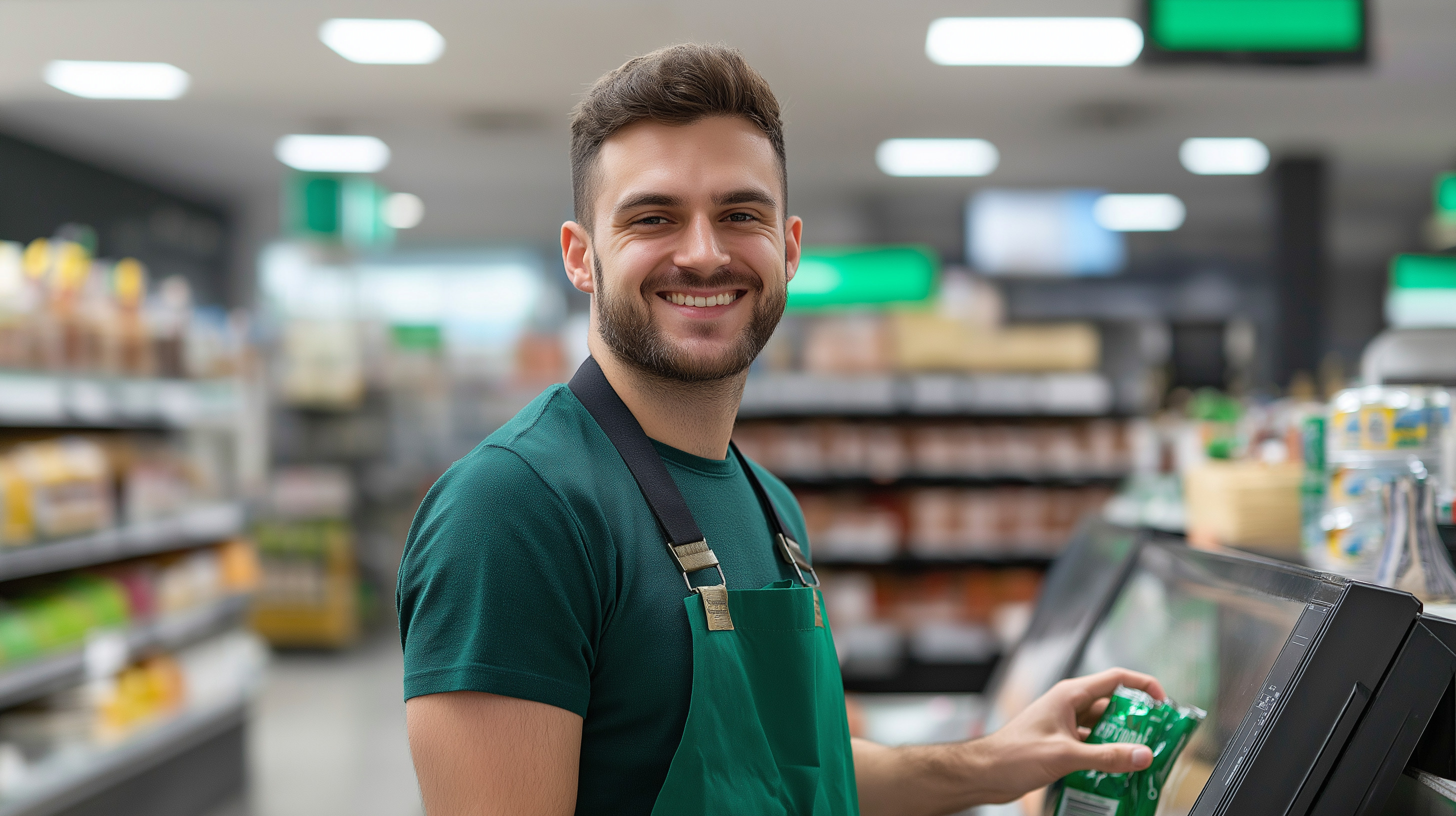Adobe Stock funcionário supermercado