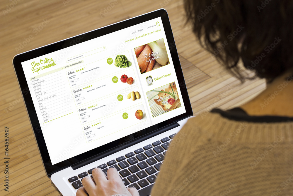 supermercado online adobe stock
