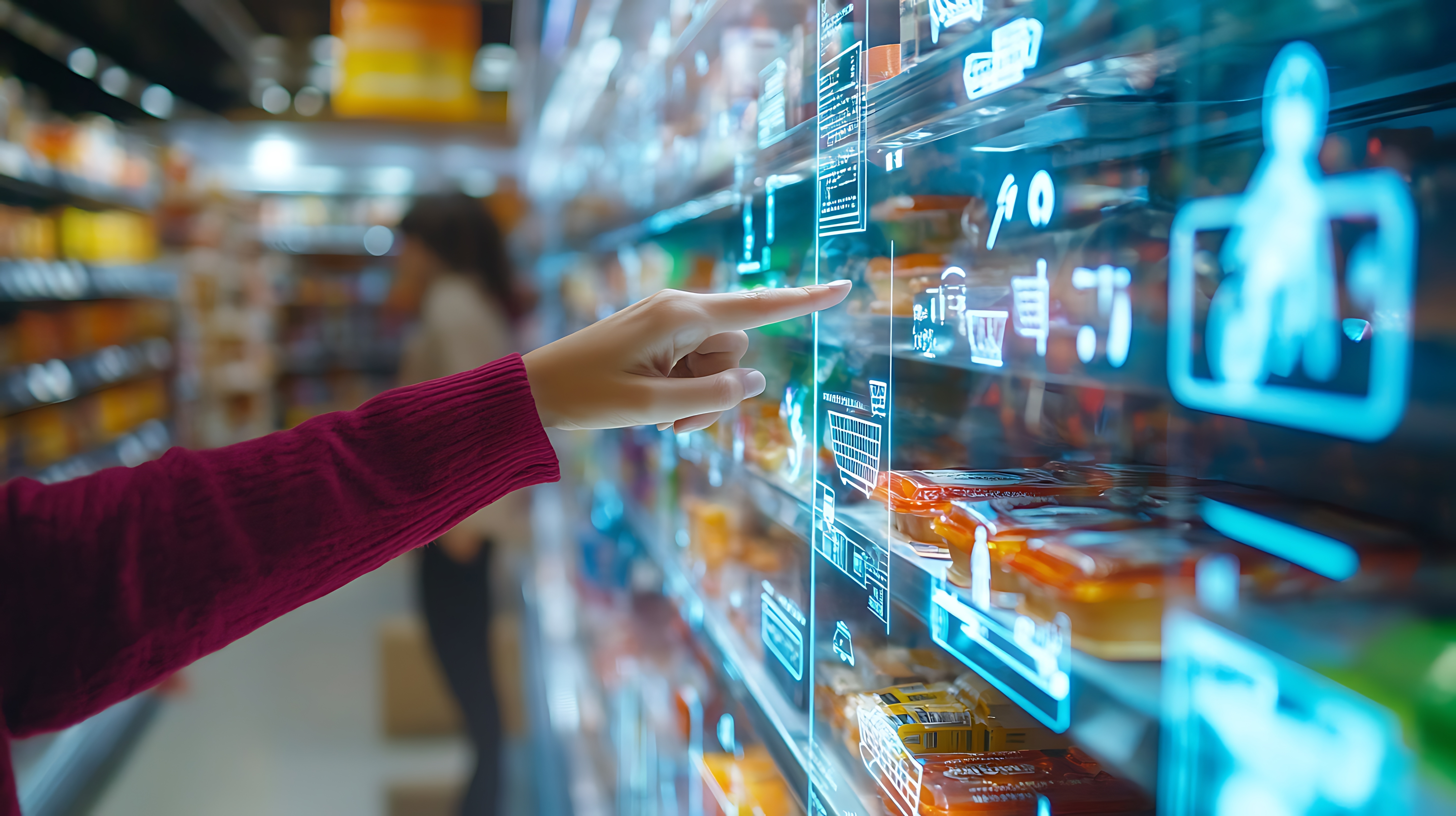 Adobe Stock tecnologia supermercado gôndola