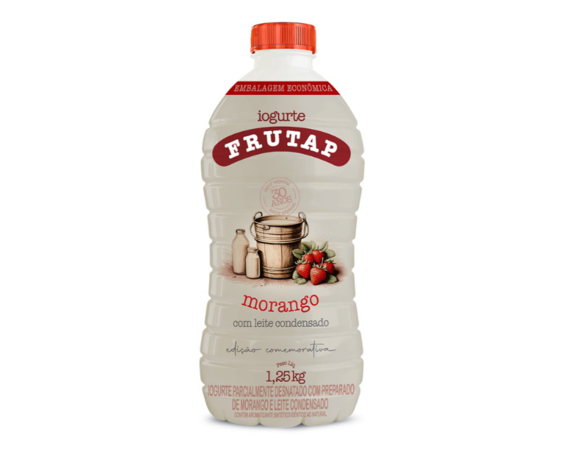 Iogurte sabor morango com leite condensado Frutap